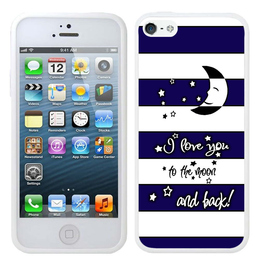 Art Styles I Love You To The Moon And Back White iPhone 5 5S Case
